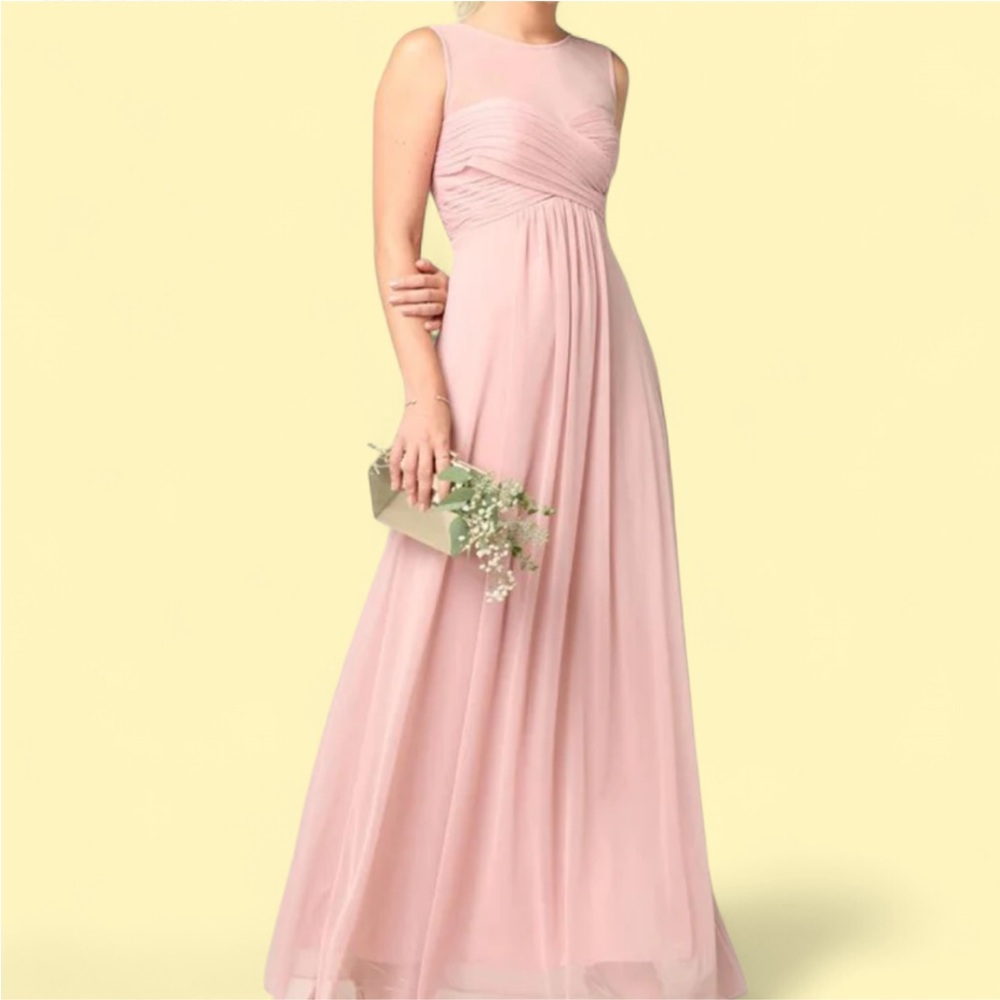 EVA USA Women’s Size Medium Elegant Light Pink Sleeveless Gown Bridesmaid Dress